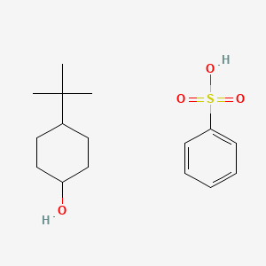 molecular formula C16H26O4S B14209729 Benzenesulfonic acid;4-tert-butylcyclohexan-1-ol CAS No. 632340-18-2