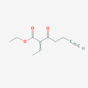 molecular formula C11H14O3 B14209759 Ethyl 2-ethylidene-3-oxohept-6-ynoate CAS No. 918150-69-3