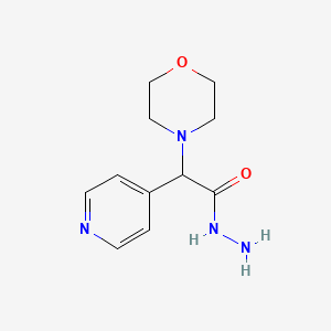 molecular formula C11H16N4O2 B1420977 2-Morpholin-4-yl-2-pyridin-4-ylacetohydrazide CAS No. 1218443-09-4