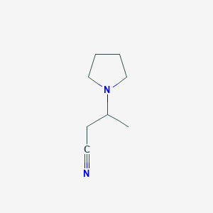molecular formula C8H14N2 B1420978 3-Pyrrolidin-1-ylbutanenitrile CAS No. 90152-61-7