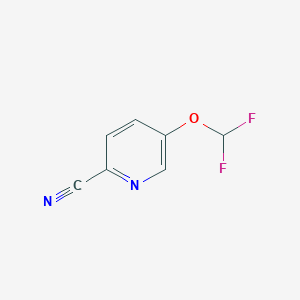 molecular formula C7H4F2N2O B1420980 5-(Difluoromethoxy)pyridine-2-carbonitrile CAS No. 1206979-57-8