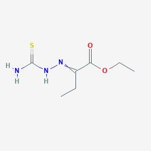 molecular formula C7H13N3O2S B14209804 Ethyl 2-(2-carbamothioylhydrazinylidene)butanoate CAS No. 824983-12-2