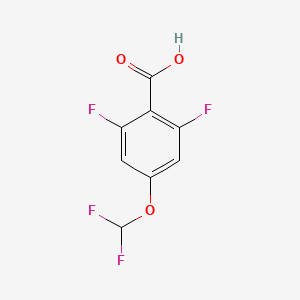 molecular formula C8H4F4O3 B1420981 4-(Difluoromethoxy)-2,6-difluorobenzoic acid CAS No. 1214367-17-5