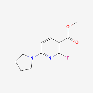 B1420983 Methyl 2-fluoro-6-(pyrrolidin-1-yl)nicotinate CAS No. 1228666-19-0