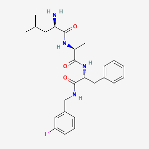 molecular formula C25H33IN4O3 B14209858 D-Leucyl-L-alanyl-N-[(3-iodophenyl)methyl]-D-phenylalaninamide CAS No. 824406-89-5