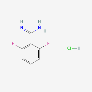 molecular formula C7H7ClF2N2 B1420986 2,6-Difluoro-benzamidine hydrochloride CAS No. 304867-43-4