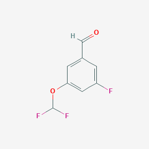 molecular formula C8H5F3O2 B1420988 3-(二氟甲氧基)-5-氟苯甲醛 CAS No. 1214386-38-5