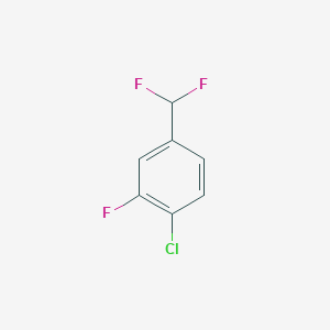 molecular formula C7H4ClF3 B1420989 1-Chloro-4-(difluoromethyl)-2-fluorobenzene CAS No. 1214333-76-2