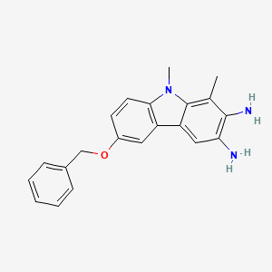 molecular formula C21H21N3O B14209890 6-(Benzyloxy)-1,9-dimethyl-9H-carbazole-2,3-diamine CAS No. 832723-97-4