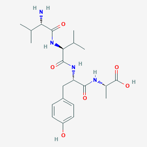 molecular formula C22H34N4O6 B14209899 L-Valyl-L-valyl-L-tyrosyl-L-alanine CAS No. 798541-27-2