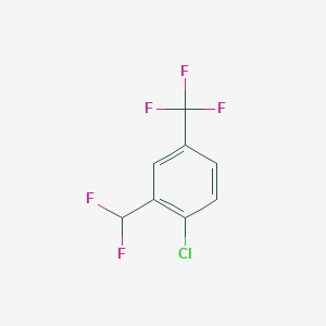 molecular formula C8H4ClF5 B1420990 1-氯-2-(二氟甲基)-4-(三氟甲基)苯 CAS No. 1214383-34-2