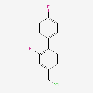 molecular formula C13H9ClF2 B1420991 4-(Chloromethyl)-2,4'-difluoro-1,1'-biphenyl CAS No. 1214340-98-3