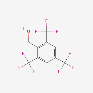 molecular formula C10H5F9O B14209916 [2,4,6-Tris(trifluoromethyl)phenyl]methanol CAS No. 833447-95-3