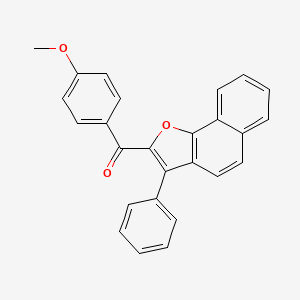molecular formula C26H18O3 B14209924 Methanone, (4-methoxyphenyl)(3-phenylnaphtho[1,2-b]furan-2-yl)- CAS No. 833485-67-9