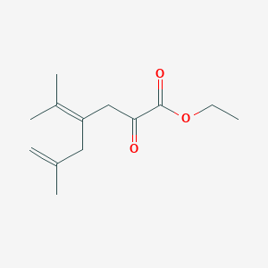 molecular formula C13H20O3 B14209936 Ethyl 6-methyl-2-oxo-4-(propan-2-ylidene)hept-6-enoate CAS No. 826337-65-9