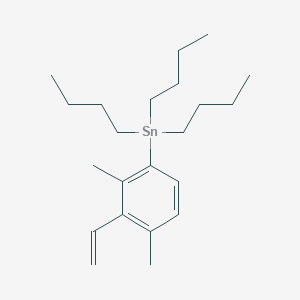 molecular formula C22H38Sn B14209975 Stannane, tributyl(3-ethenyl-2,4-dimethylphenyl)- CAS No. 820964-83-8