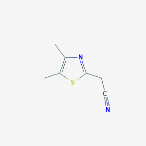 molecular formula C7H8N2S B1420998 2-(二甲基-1,3-噻唑-2-基)乙腈 CAS No. 1248557-85-8
