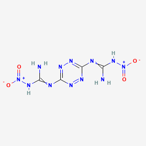 molecular formula C4H6N12O4 B14209988 Guanidine, N,N'''-1,2,4,5-tetrazine-3,6-diylbis[N'-nitro- CAS No. 756482-91-4