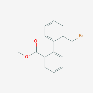 molecular formula C15H13BrO2 B1420999 Methyl 2'-(bromomethyl)-[1,1'-biphenyl]-2-carboxylate CAS No. 38399-65-4