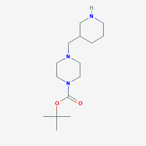 molecular formula C15H29N3O2 B1421000 Tert-butyl 4-(piperidin-3-ylmethyl)piperazine-1-carboxylate CAS No. 1211569-09-3