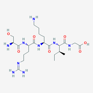 molecular formula C23H45N9O7 B14210011 L-Seryl-N~5~-(diaminomethylidene)-L-ornithyl-L-lysyl-L-isoleucylglycine CAS No. 828932-70-3