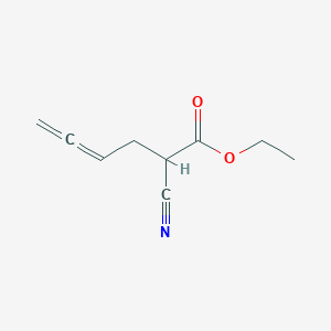 molecular formula C9H11NO2 B14210017 Ethyl 2-cyanohexa-4,5-dienoate CAS No. 654640-08-1
