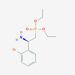 molecular formula C12H19BrNO3P B14210024 Phosphonic acid, [(2R)-2-amino-2-(2-bromophenyl)ethyl]-, diethyl ester CAS No. 827320-99-0