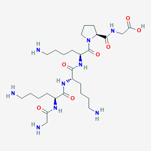 molecular formula C27H51N9O7 B14210033 Glycyl-L-lysyl-L-lysyl-L-lysyl-L-prolylglycine CAS No. 832075-78-2