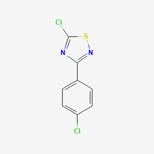 molecular formula C8H4Cl2N2S B1421004 5-Chloro-3-(4-chlorophenyl)-1,2,4-thiadiazole CAS No. 887623-87-2