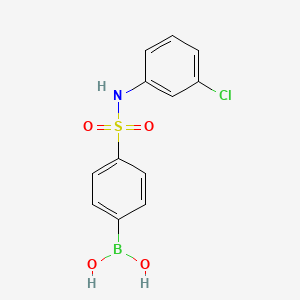 molecular formula C12H11BClNO4S B1421008 4-(N-(3-氯苯基)磺酰胺基)苯硼酸 CAS No. 957062-69-0
