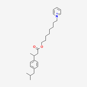 molecular formula C27H40NO2+ B14210090 Pyridinium, 1-[8-[3-[4-(2-methylpropyl)phenyl]-1-oxobutoxy]octyl]- CAS No. 824432-36-2