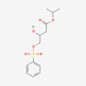 molecular formula C13H18O6S B14210124 Propan-2-yl 4-[(benzenesulfonyl)oxy]-3-hydroxybutanoate CAS No. 828276-79-5