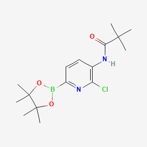 N-(2-Chloro-6-(4,4,5,5-tetramethyl-1,3,2-dioxaborolan-2-yl)pyridin-3-yl)pivalamide