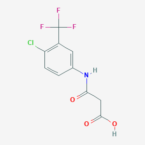 molecular formula C10H7ClF3NO3 B14210177 3-[4-Chloro-3-(trifluoromethyl)anilino]-3-oxopropanoic acid CAS No. 827029-04-9