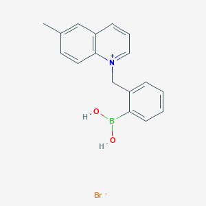 molecular formula C17H17BBrNO2 B14210183 Quinolinium, 1-[(2-boronophenyl)methyl]-6-methyl-, bromide CAS No. 784146-24-3