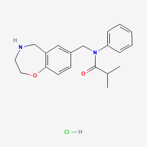 2-methyl-N-phenyl-N-(2,3,4,5-tetrahydro-1,4-benzoxazepin-7-ylmethyl)propanamide hydrochloride