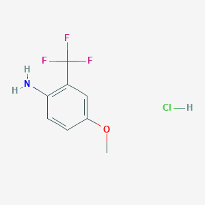 molecular formula C8H9ClF3NO B1421023 4-Methoxy-2-(trifluoromethyl)phenylamine hydrochloride CAS No. 1185304-48-6