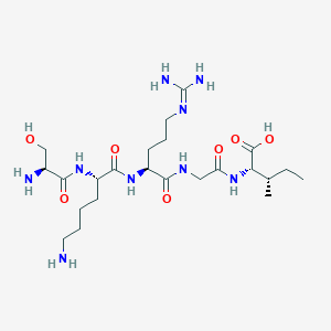 molecular formula C23H45N9O7 B14210253 L-Seryl-L-lysyl-N~5~-(diaminomethylidene)-L-ornithylglycyl-L-isoleucine CAS No. 823233-04-1
