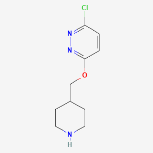 molecular formula C10H14ClN3O B1421026 3-Chloro-6-(piperidin-4-ylmethoxy)pyridazine CAS No. 1225227-26-8