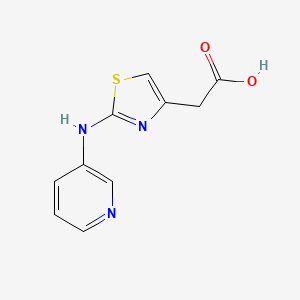 molecular formula C10H9N3O2S B1421027 [2-(Pyridin-3-ylamino)-1,3-thiazol-4-yl]acetic acid CAS No. 1248908-08-8