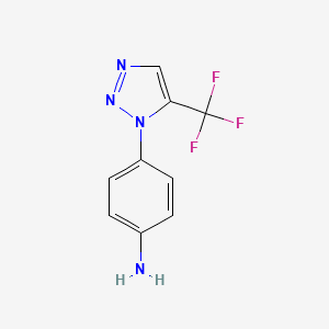 4-[5-(trifluoromethyl)-1H-1,2,3-triazol-1-yl]aniline