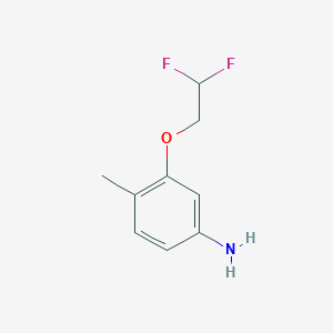 molecular formula C9H11F2NO B1421032 3-(2,2-Difluoroethoxy)-4-methylaniline CAS No. 1183987-08-7