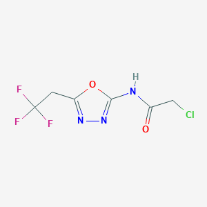 molecular formula C6H5ClF3N3O2 B1421033 2-chloro-N-[5-(2,2,2-trifluoroethyl)-1,3,4-oxadiazol-2-yl]acetamide CAS No. 1240526-19-5