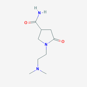 molecular formula C9H17N3O2 B1421035 1-[2-(Dimethylamino)ethyl]-5-oxopyrrolidine-3-carboxamide CAS No. 1219827-73-2