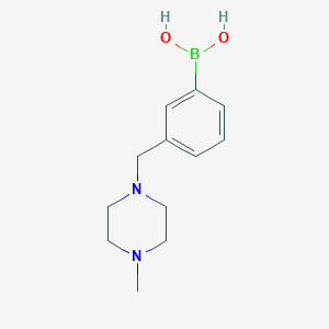 molecular formula C12H19BN2O2 B1421037 3-((4-Methylpiperazin-1-yl)methyl)phenylboronic acid CAS No. 1171044-16-8
