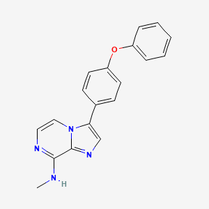 molecular formula C19H16N4O B14210376 N-Methyl-3-(4-phenoxyphenyl)imidazo[1,2-a]pyrazin-8-amine CAS No. 787591-16-6