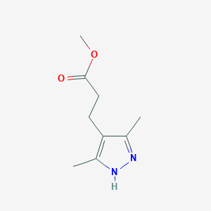 molecular formula C9H14N2O2 B1421038 methyl 3-(3,5-dimethyl-1H-pyrazol-4-yl)propanoate CAS No. 1286695-09-7