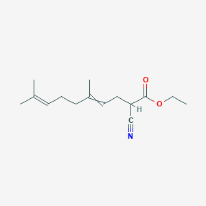 molecular formula C15H23NO2 B14210386 Ethyl 2-cyano-5,9-dimethyldeca-4,8-dienoate CAS No. 833485-83-9