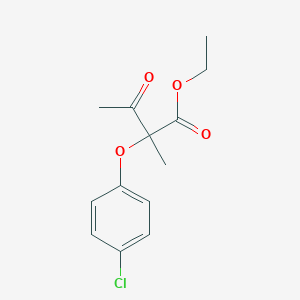 molecular formula C13H15ClO4 B14210416 Butanoic acid, 2-(4-chlorophenoxy)-2-methyl-3-oxo-, ethyl ester CAS No. 823214-65-9