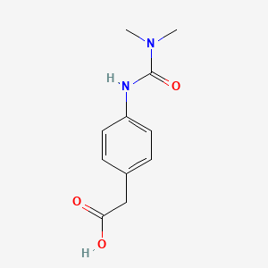 molecular formula C11H14N2O3 B1421042 2-(4-{[(Dimethylamino)carbonyl]amino}phenyl)-acetic acid CAS No. 1221792-49-9